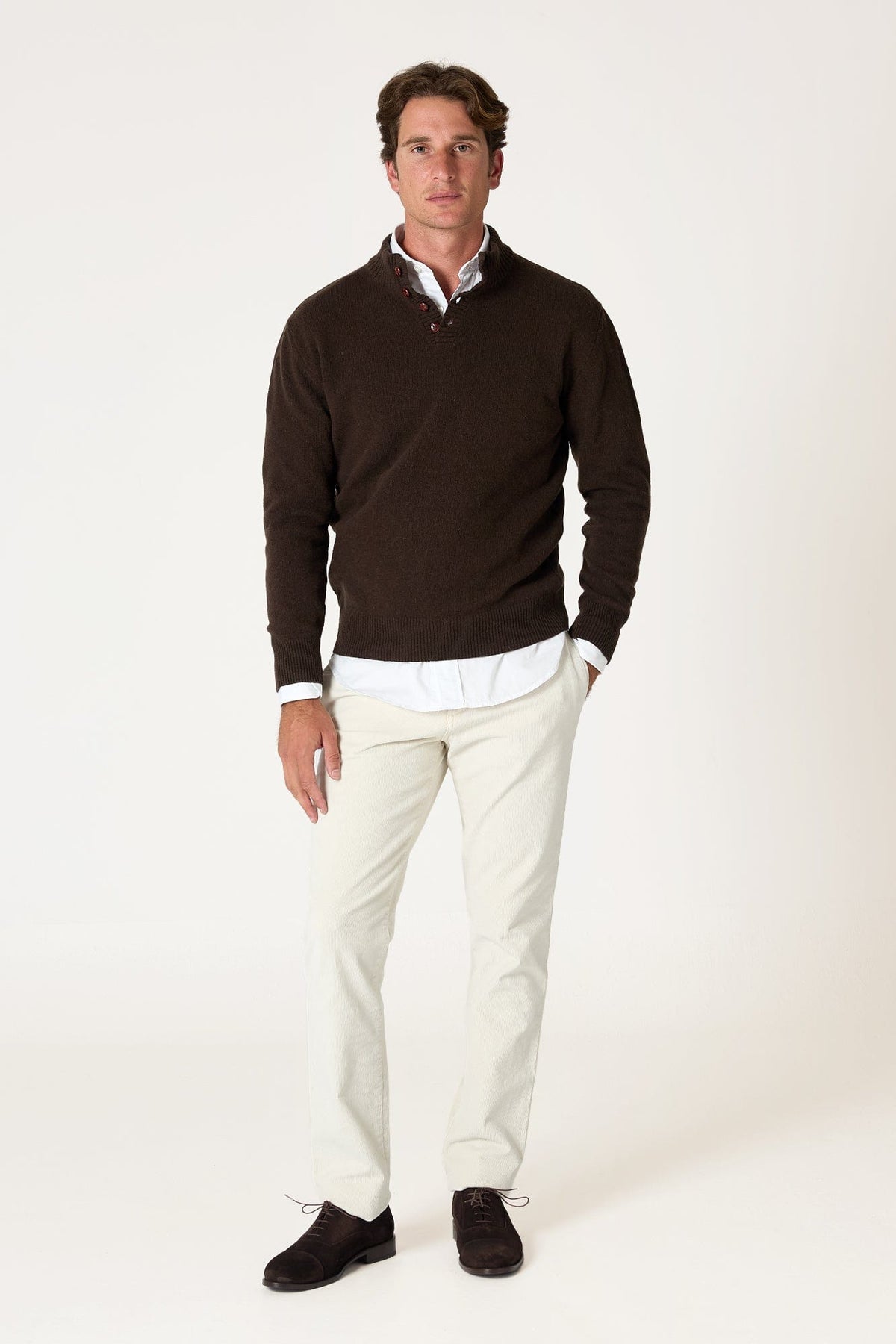 The Lambswool Botones Marron Monegros-1