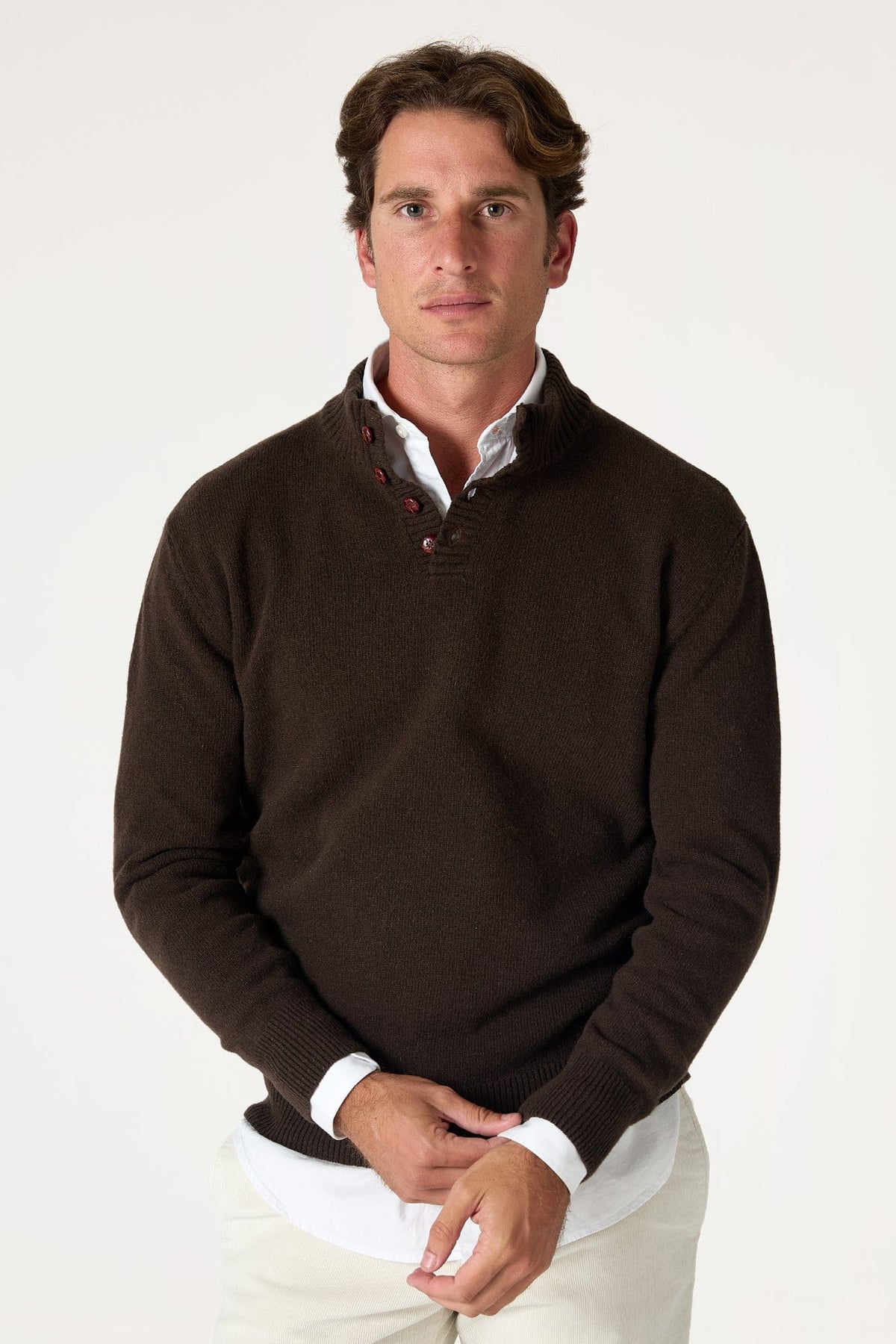 The Lambswool Botones Marron Monegros