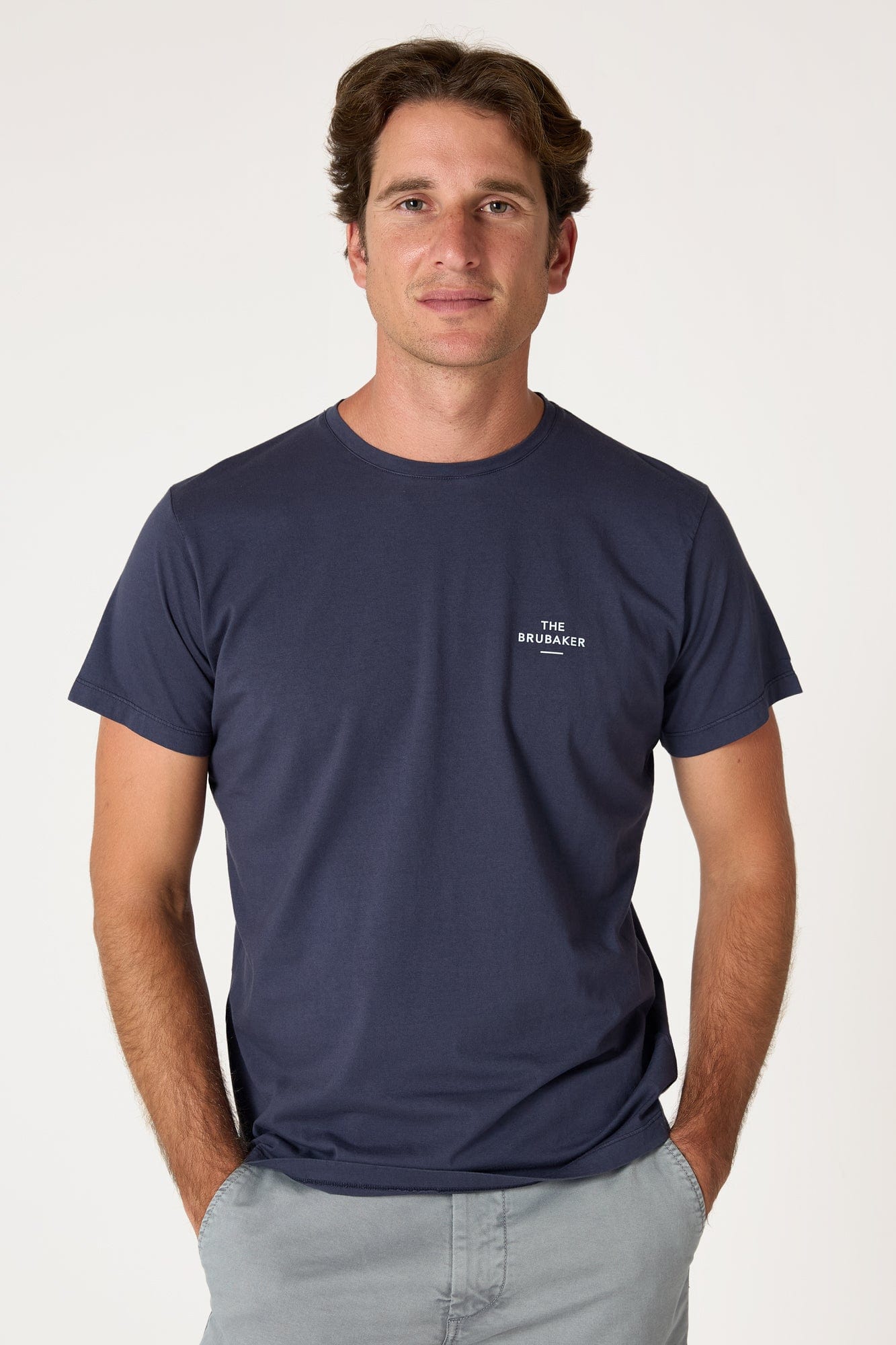 The Cotton T Shirt Azul Marino-4