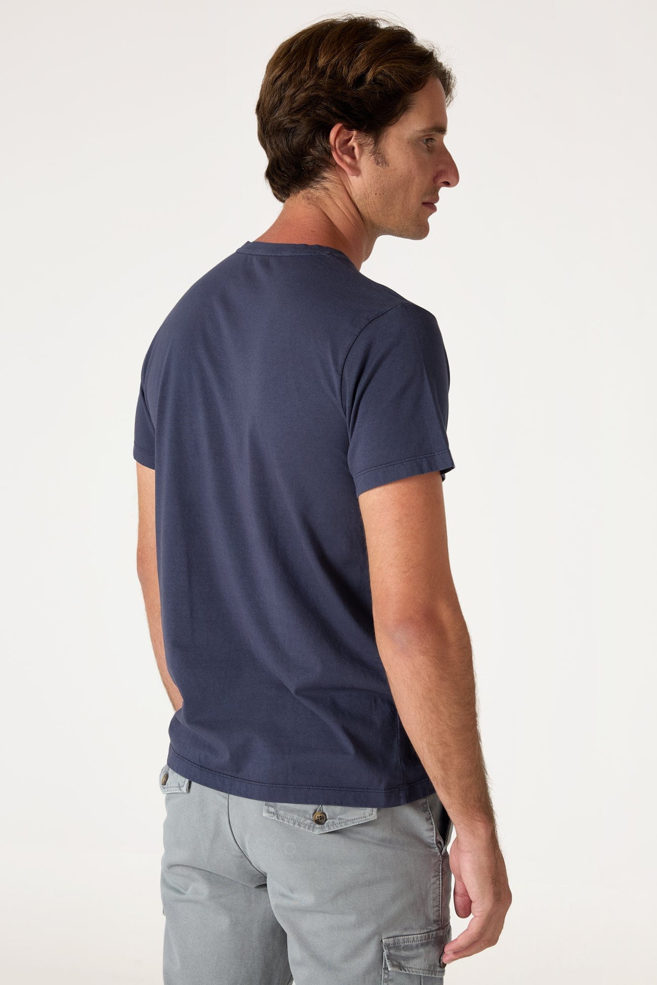 The Cotton T Shirt Azul Marino-zoom-3