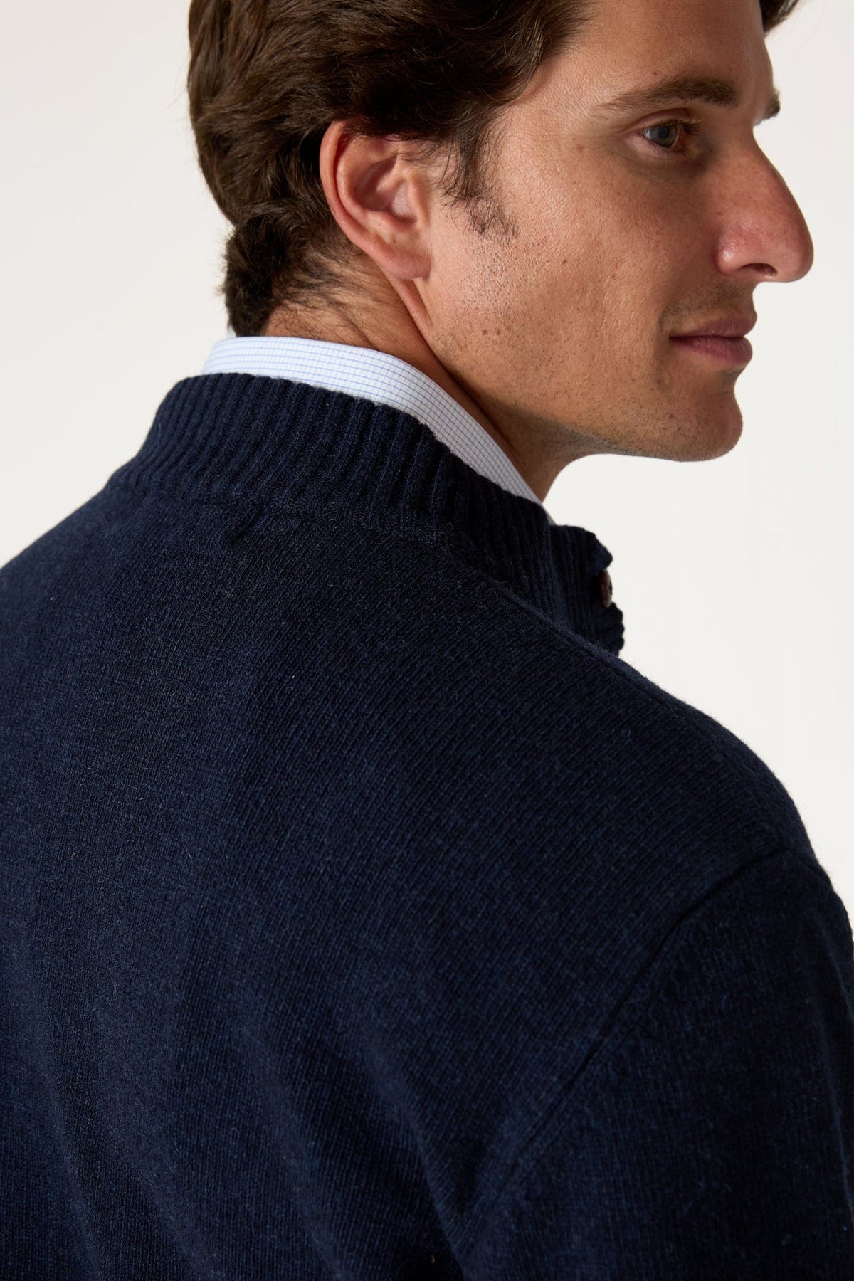 The Lambswool Botones Azul Marino-2