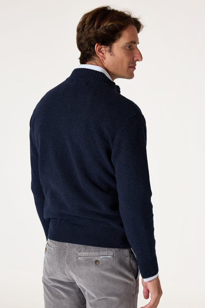 The Lambswool Botones Azul Marino-zoom-
