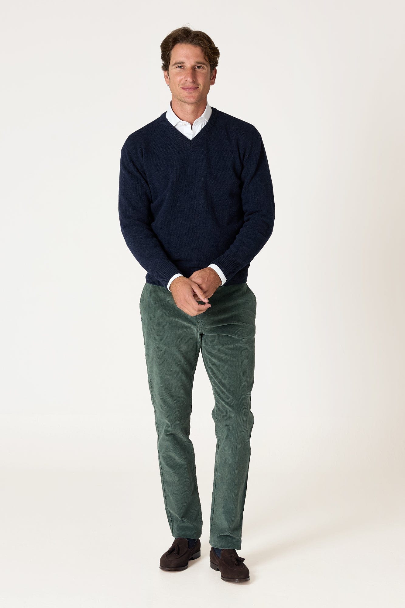 The Lambswool Pico Azul Marino