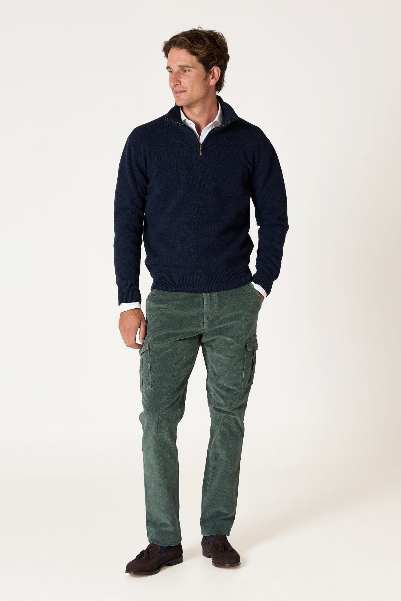 The Lambswool Halfzip Azul Marino-1
