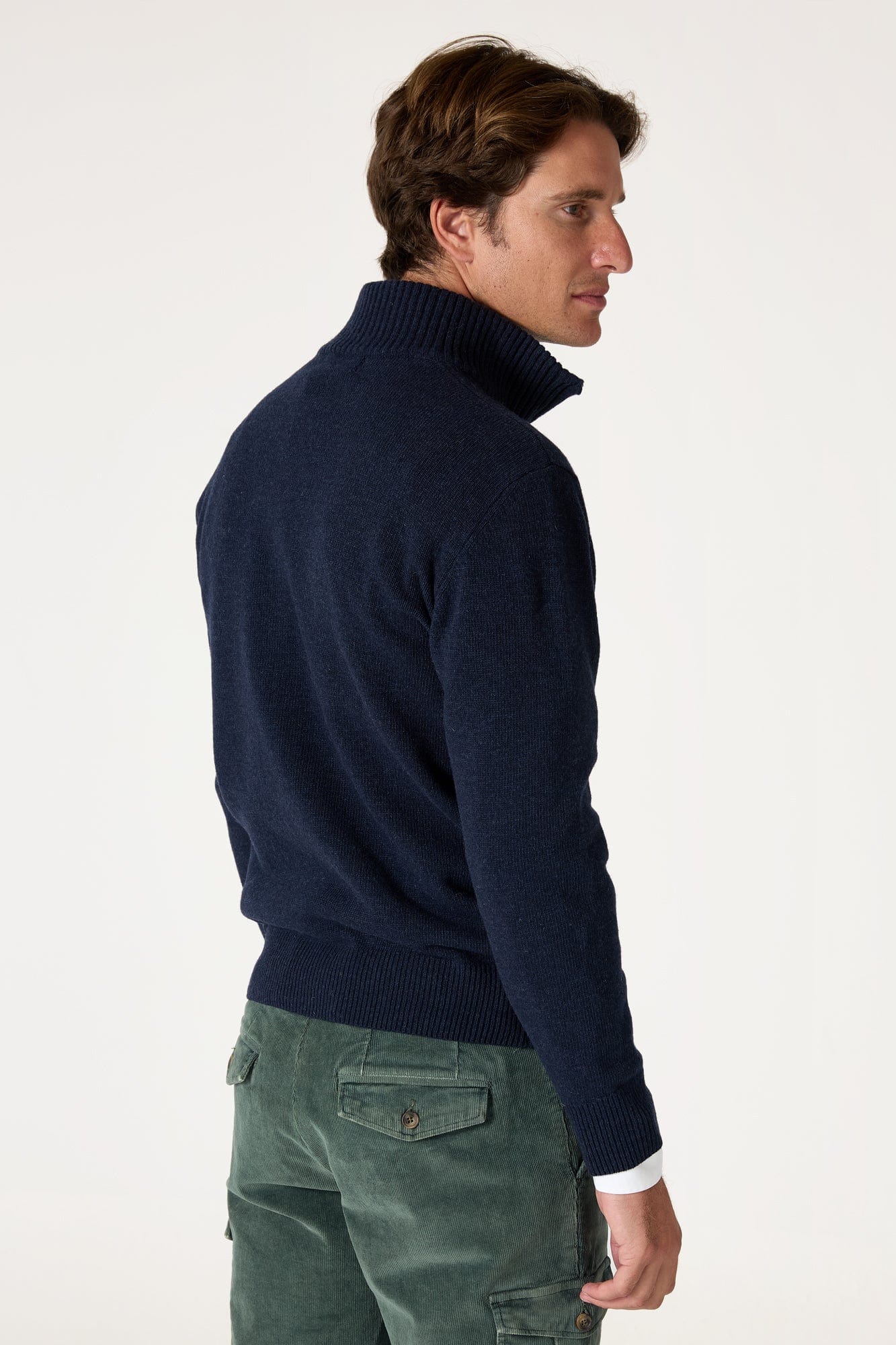 The Lambswool Halfzip Azul Marino-4