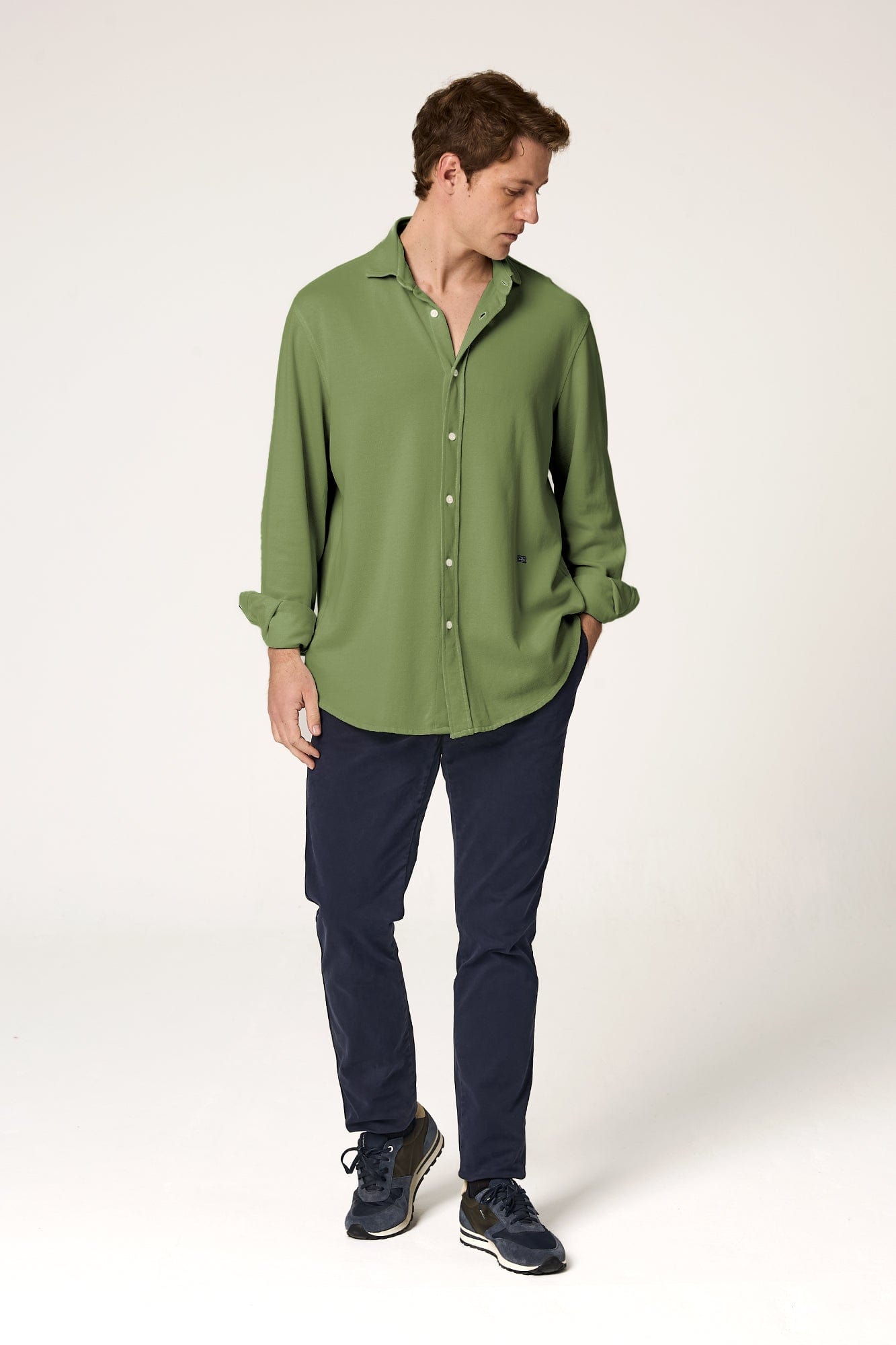 The Cotton Camisa Verde Navarra-1