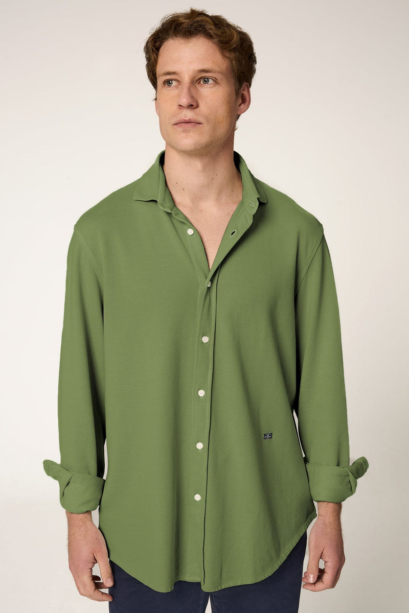 The Cotton Camisa Verde Navarra-zoom-