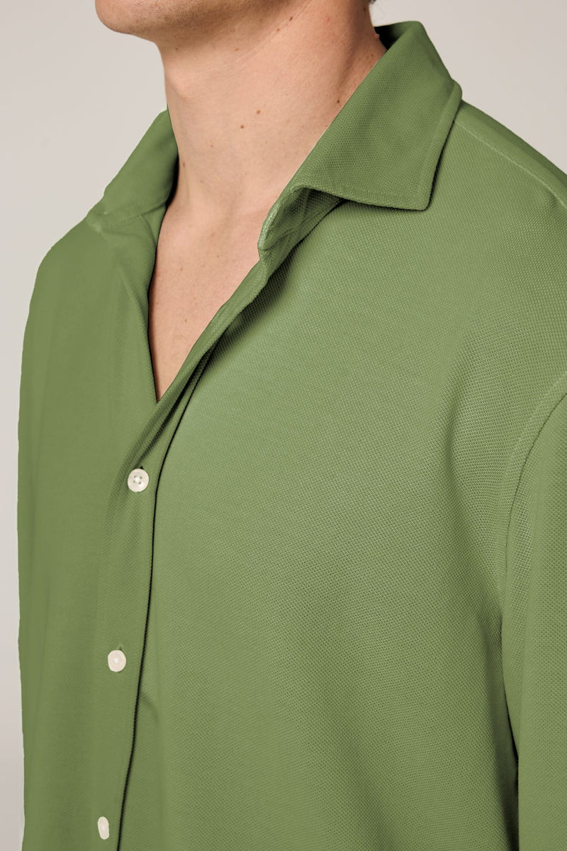 The Cotton Camisa Verde Navarra-zoom-