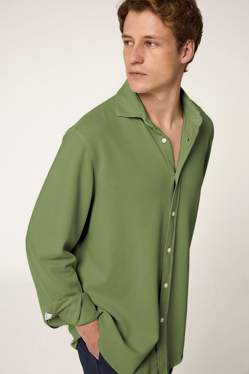 The Cotton Camisa Verde Navarra-zoom-