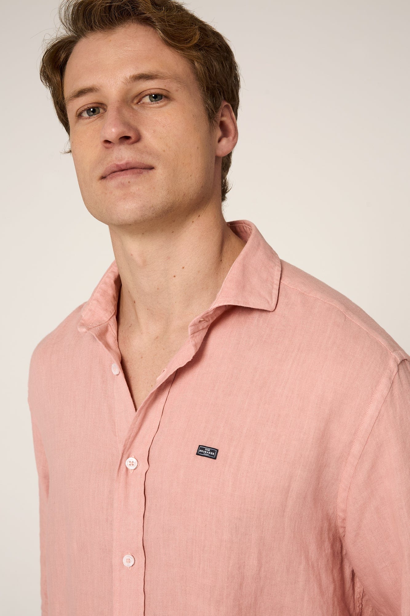 The Lino Camisa Rosa Lavado-2