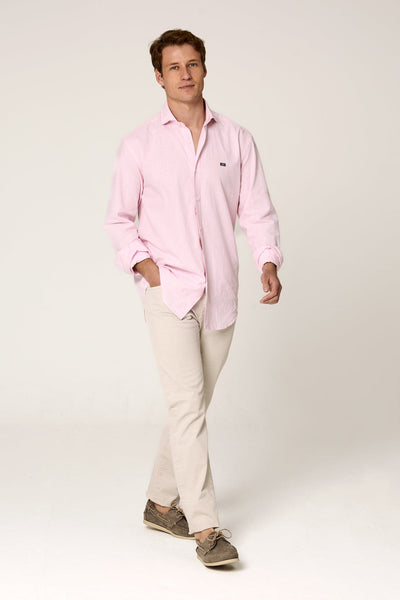 The Cotton Linen Camisa Rosa Zarza