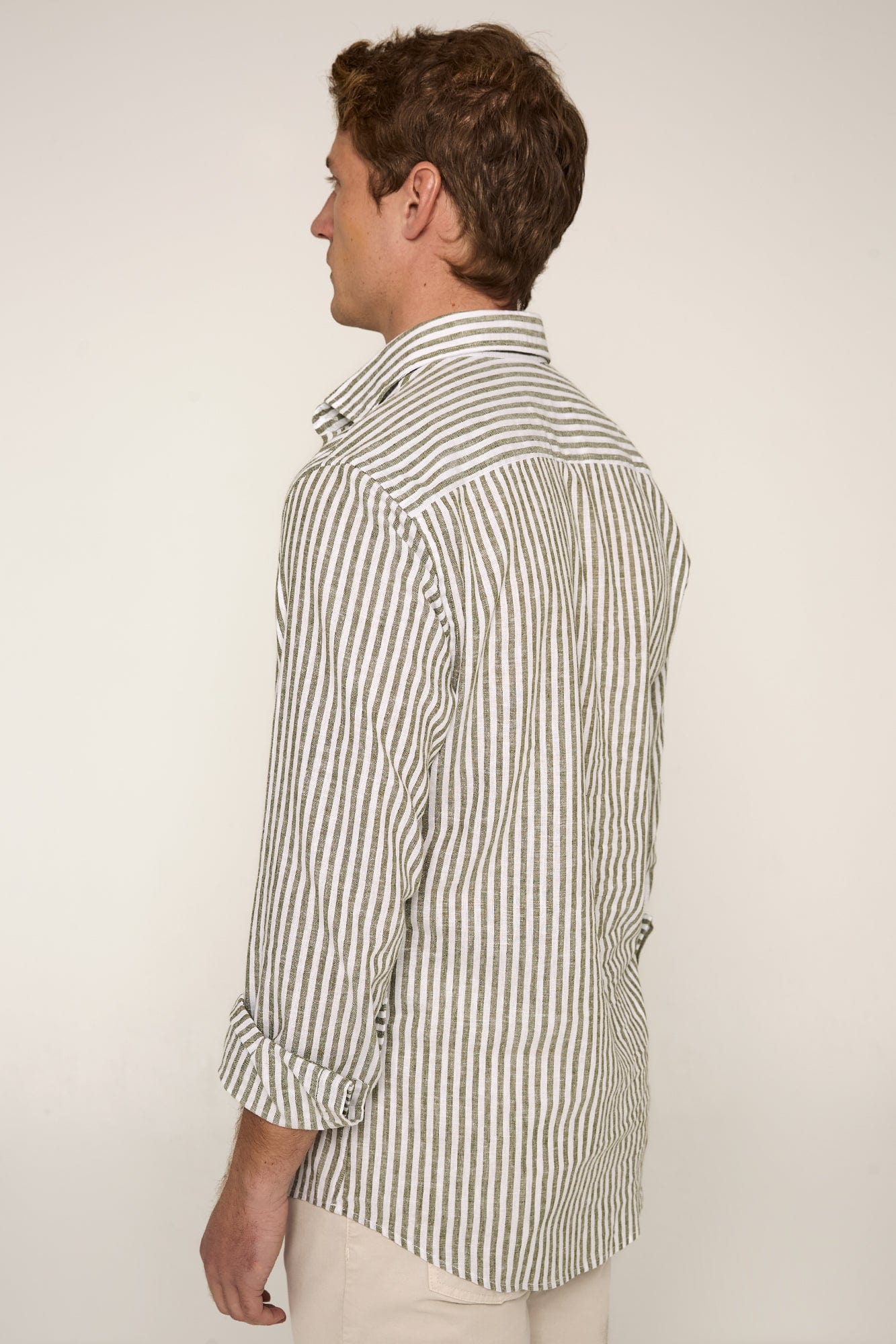 The Cotton Linen Polera Raya verde-4