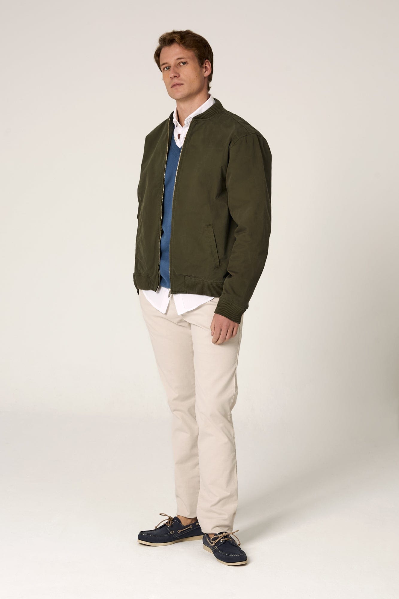 The Bomber Canvas Verde Pino-zoom-1