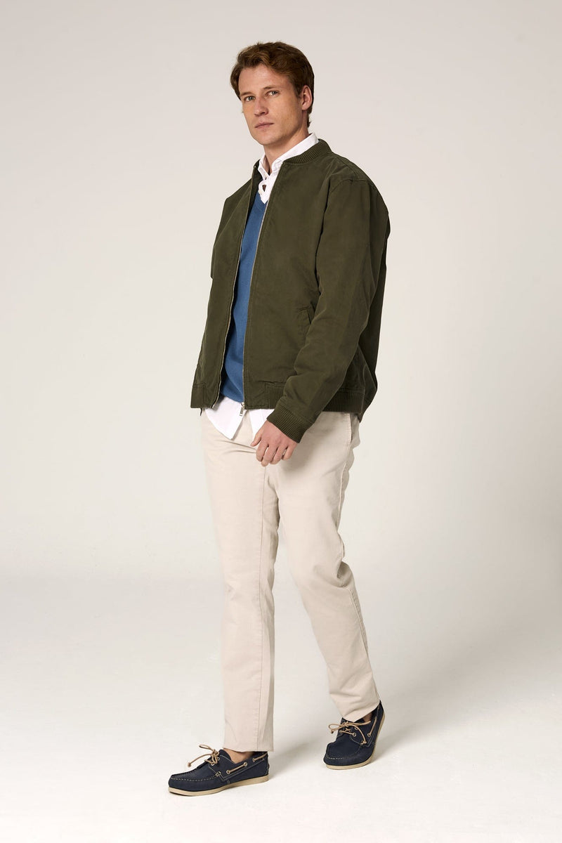 The Bomber Canvas Verde Pino-zoom-
