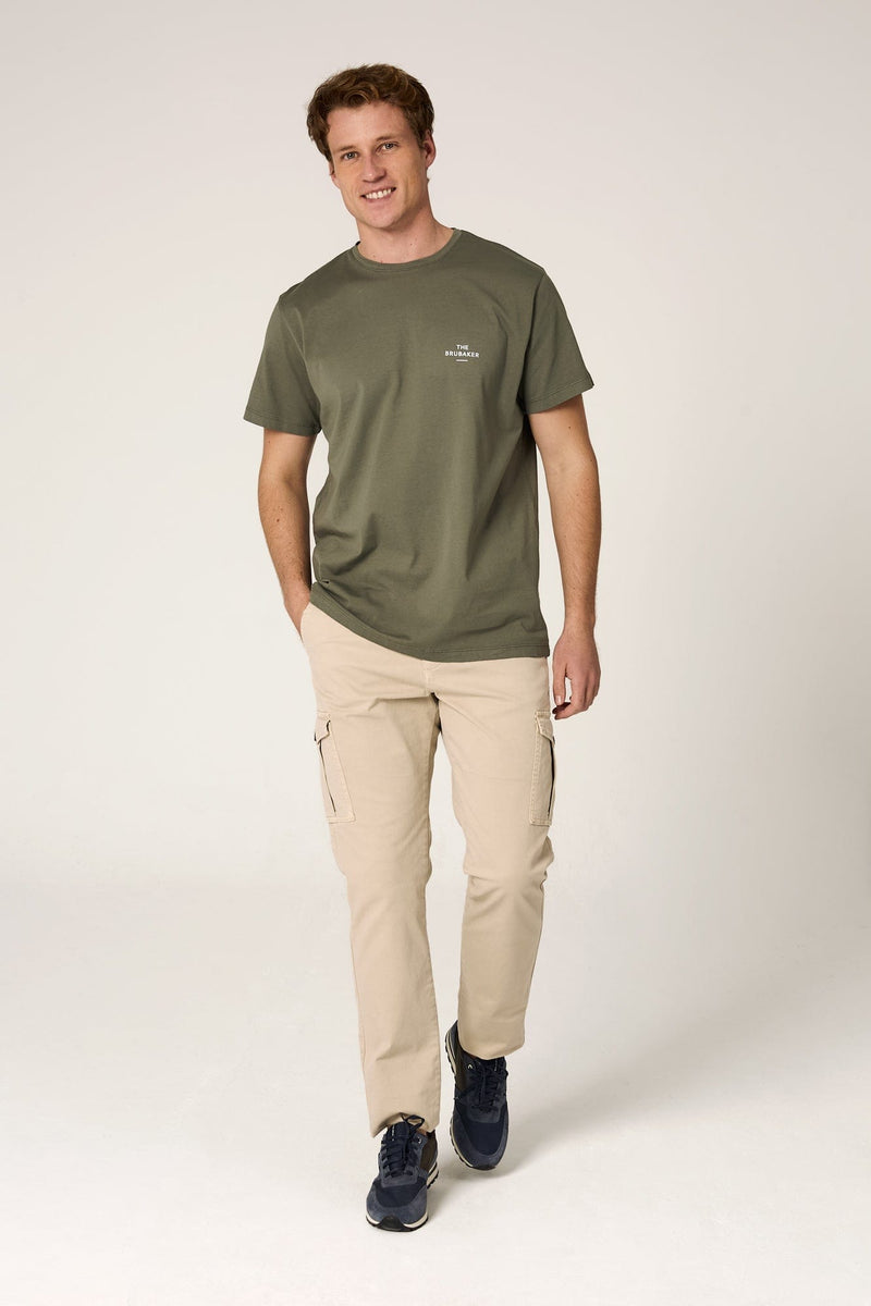 The Cotton T Shirt Verde Khaki-zoom-