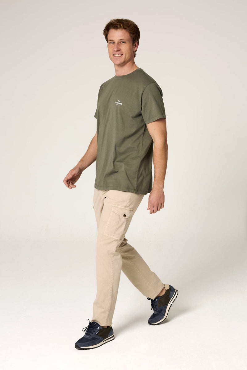 The Cotton T Shirt Verde Khaki-zoom-