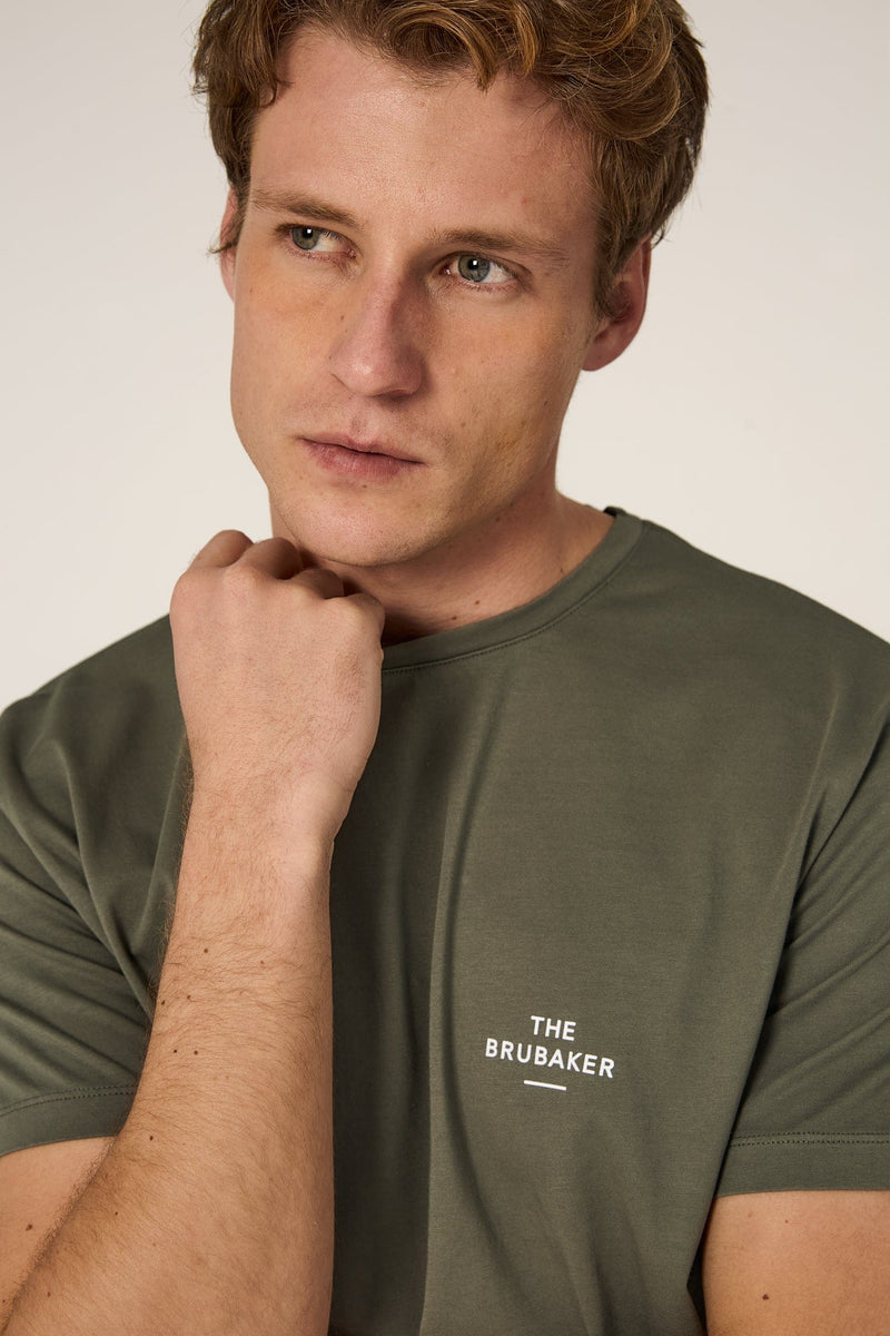 The Cotton T Shirt Verde Khaki-zoom-