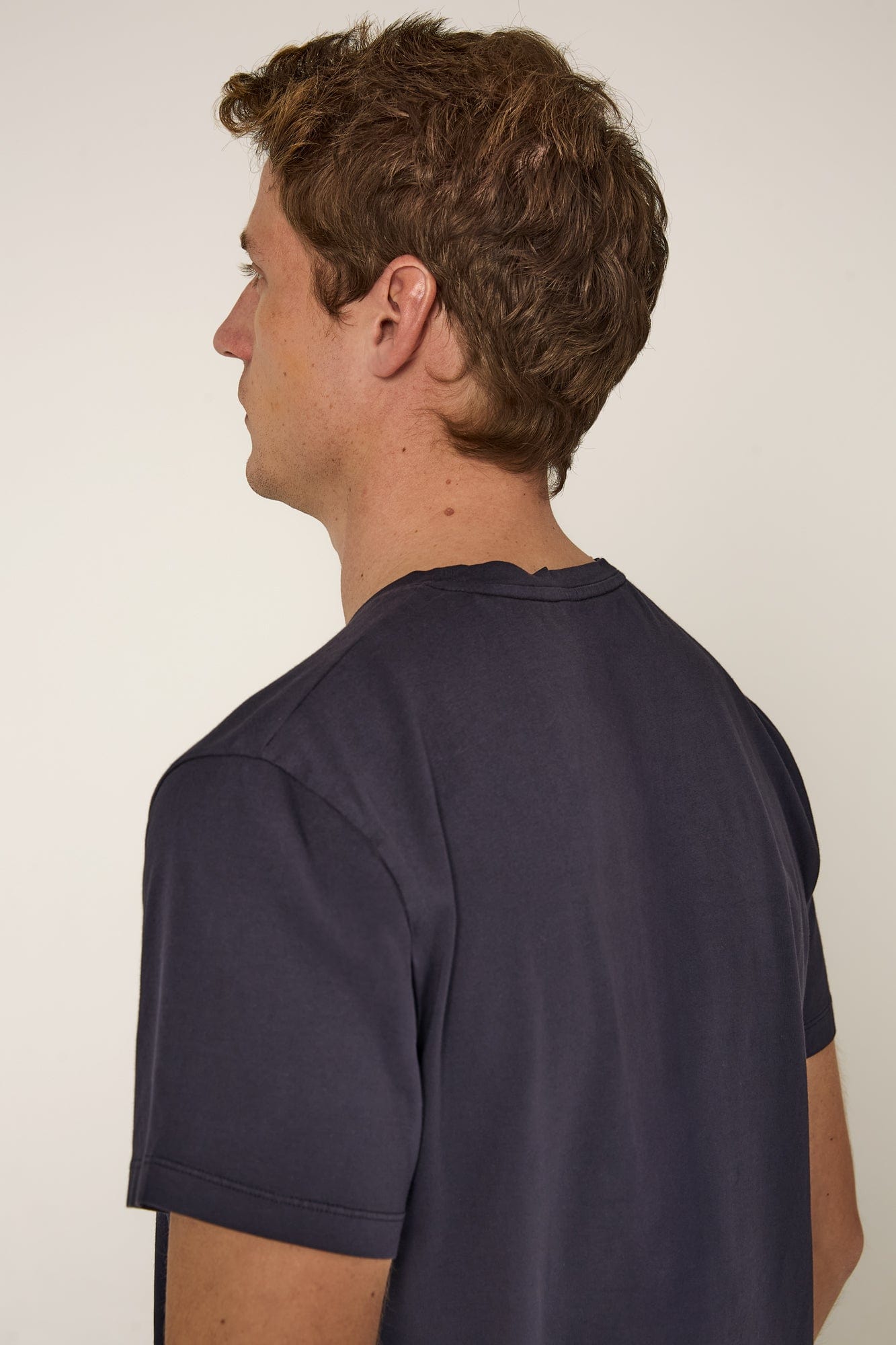 The Cotton T Shirt Azul Marino-4
