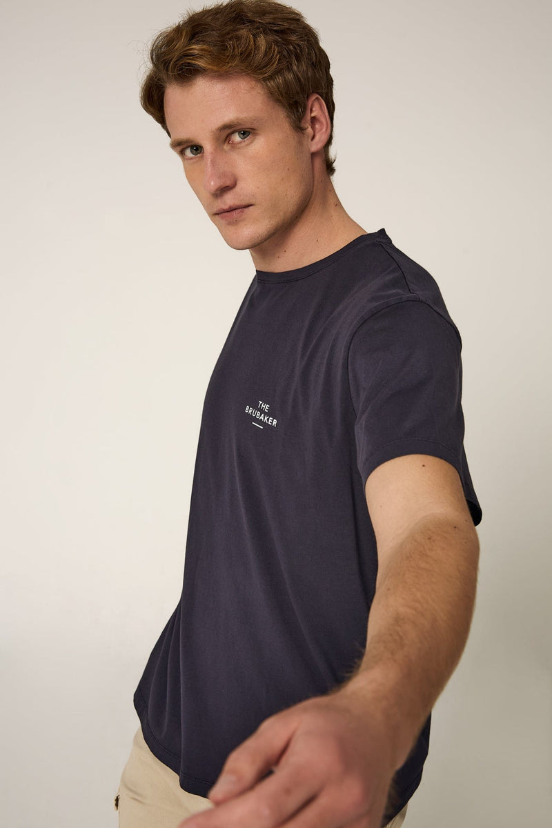 The Cotton T Shirt Azul Marino-zoom-