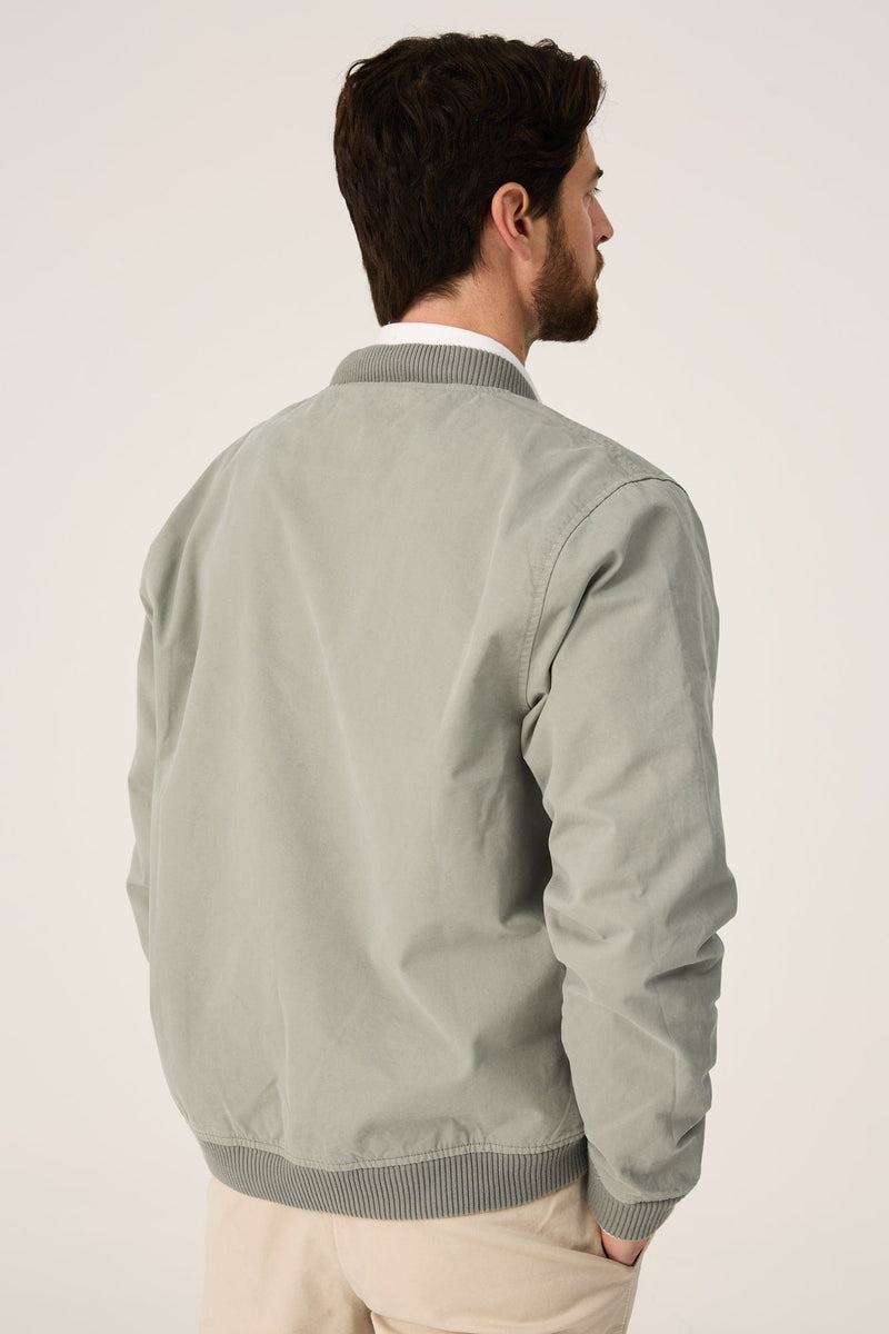 The Bomber Canvas Verde Riaza-zoom-