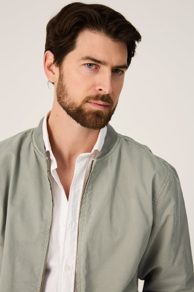 The Bomber Canvas Verde Riaza-zoom-