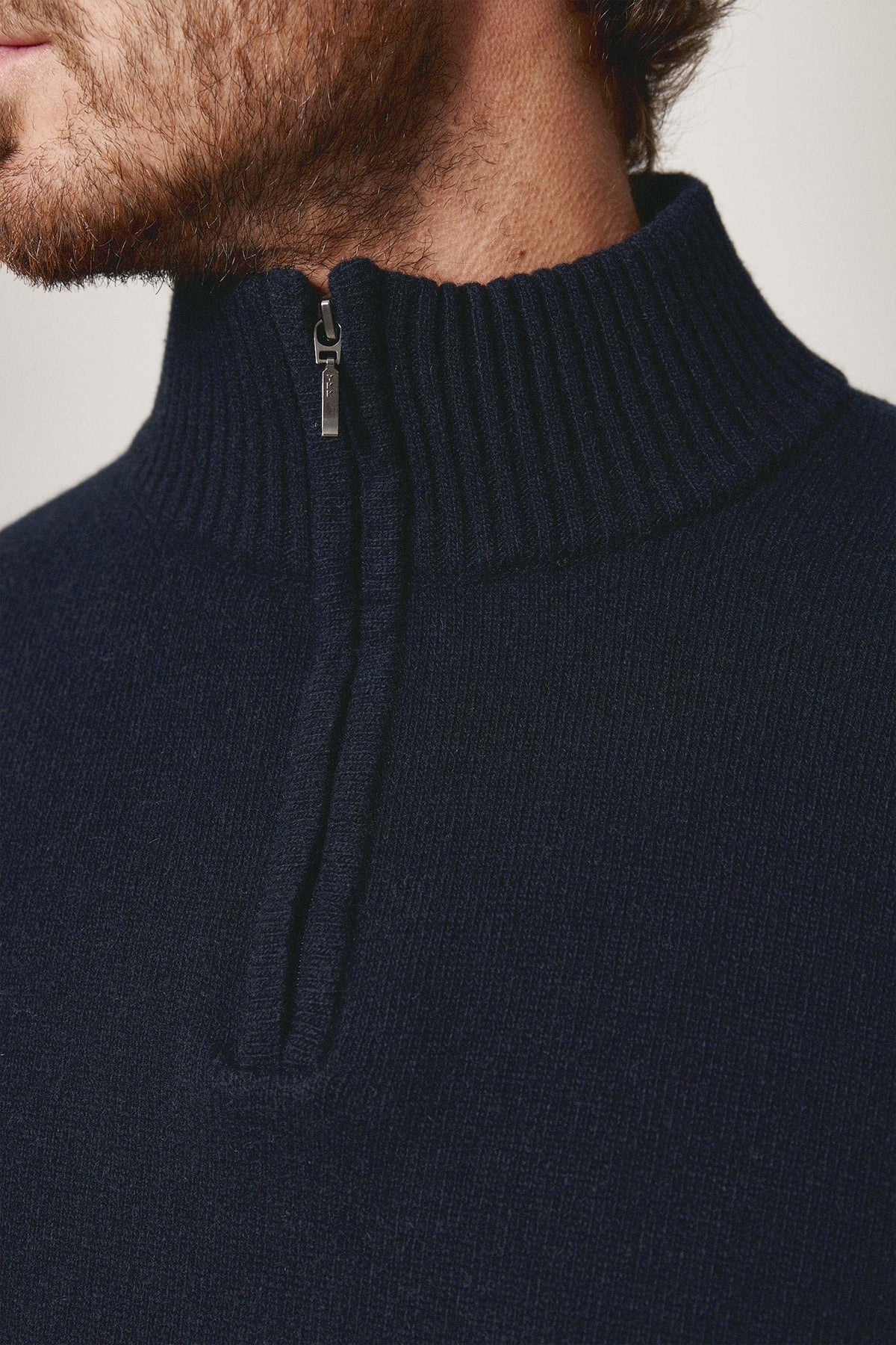 The Lambswool HalfZip Azul Marino-zoom-4