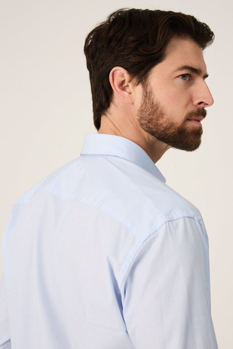 The Popelin Azul Liso-zoom-