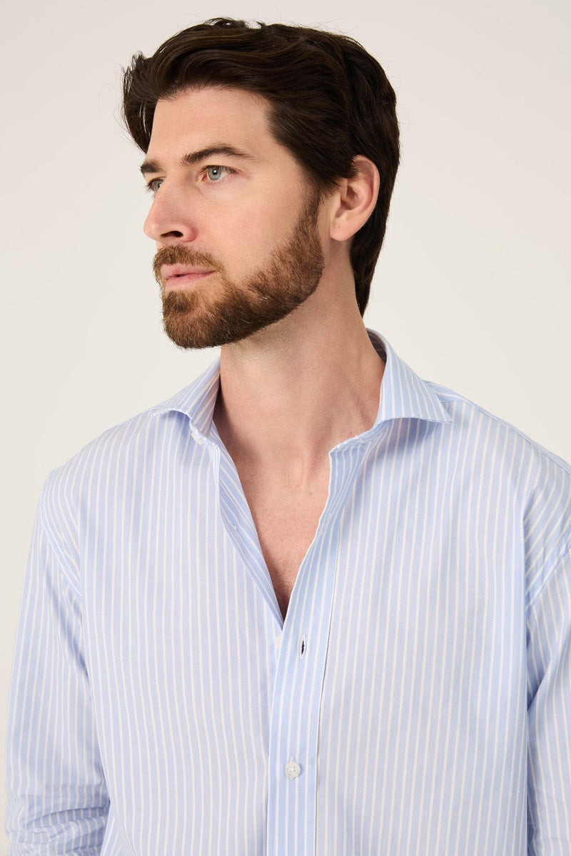 The Popelin Raya Azul y Blanco-zoom-