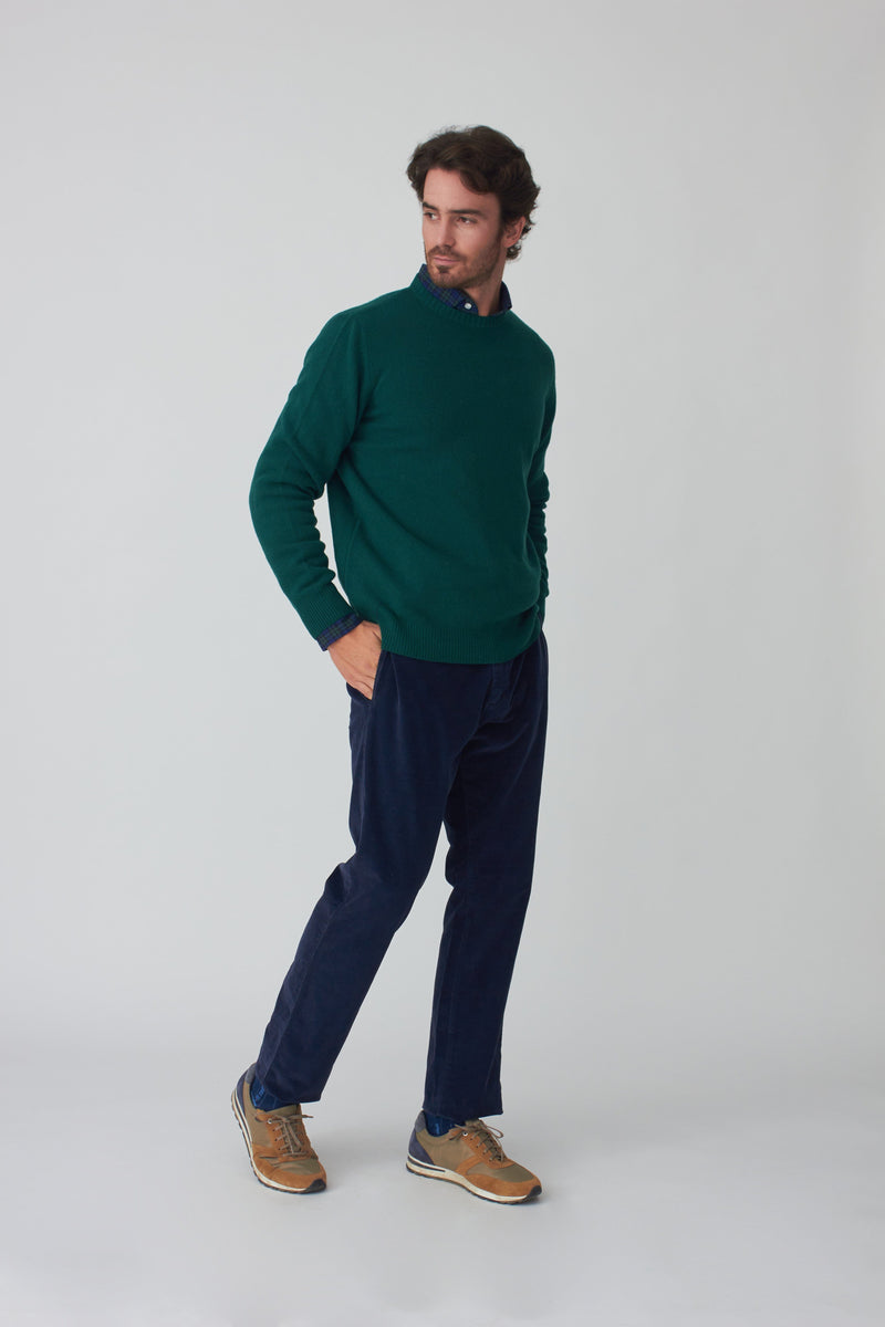 The Lambswool Scoop Verde Pino-zoom-