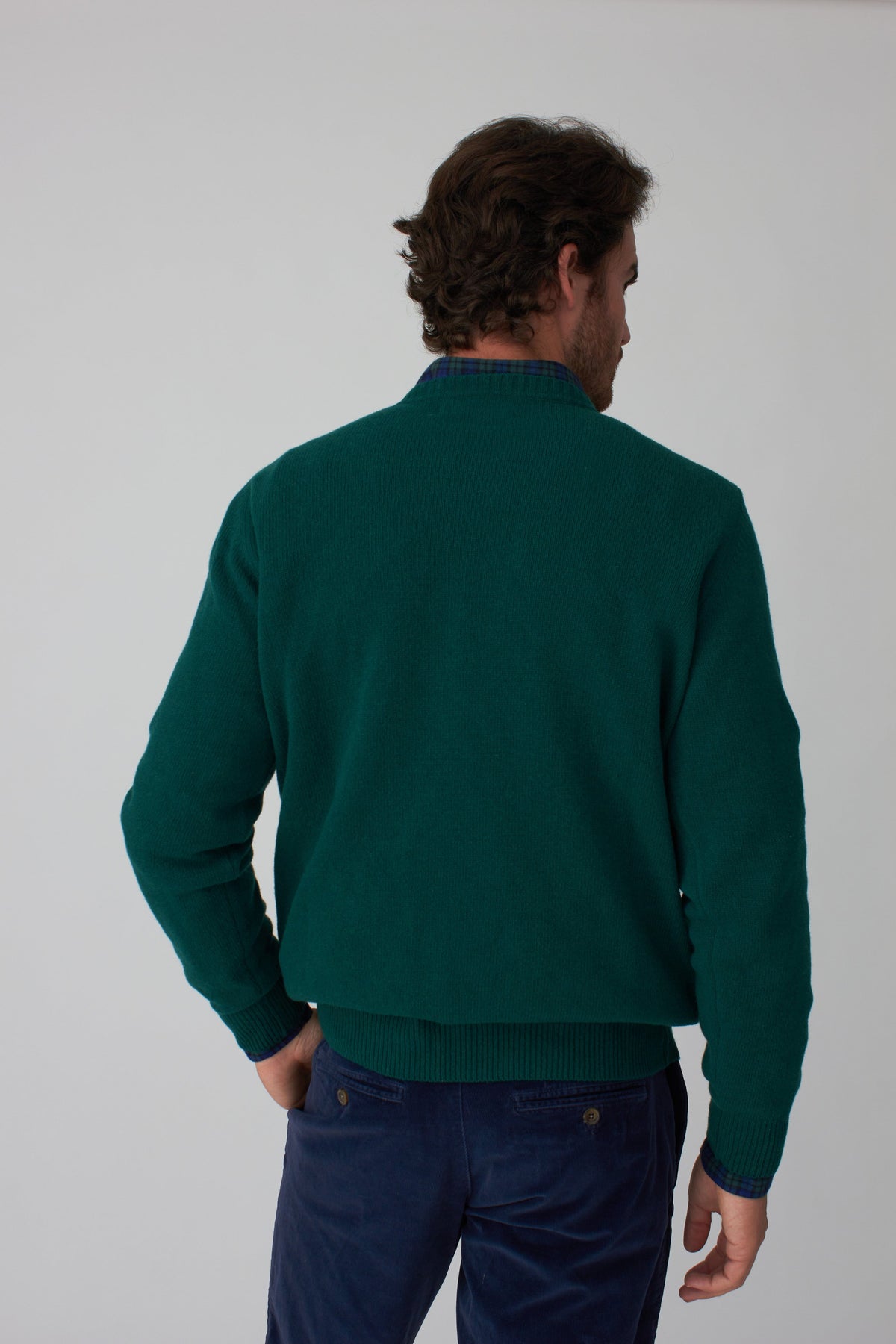 The Lambswool Scoop Verde Pino-zoom-3