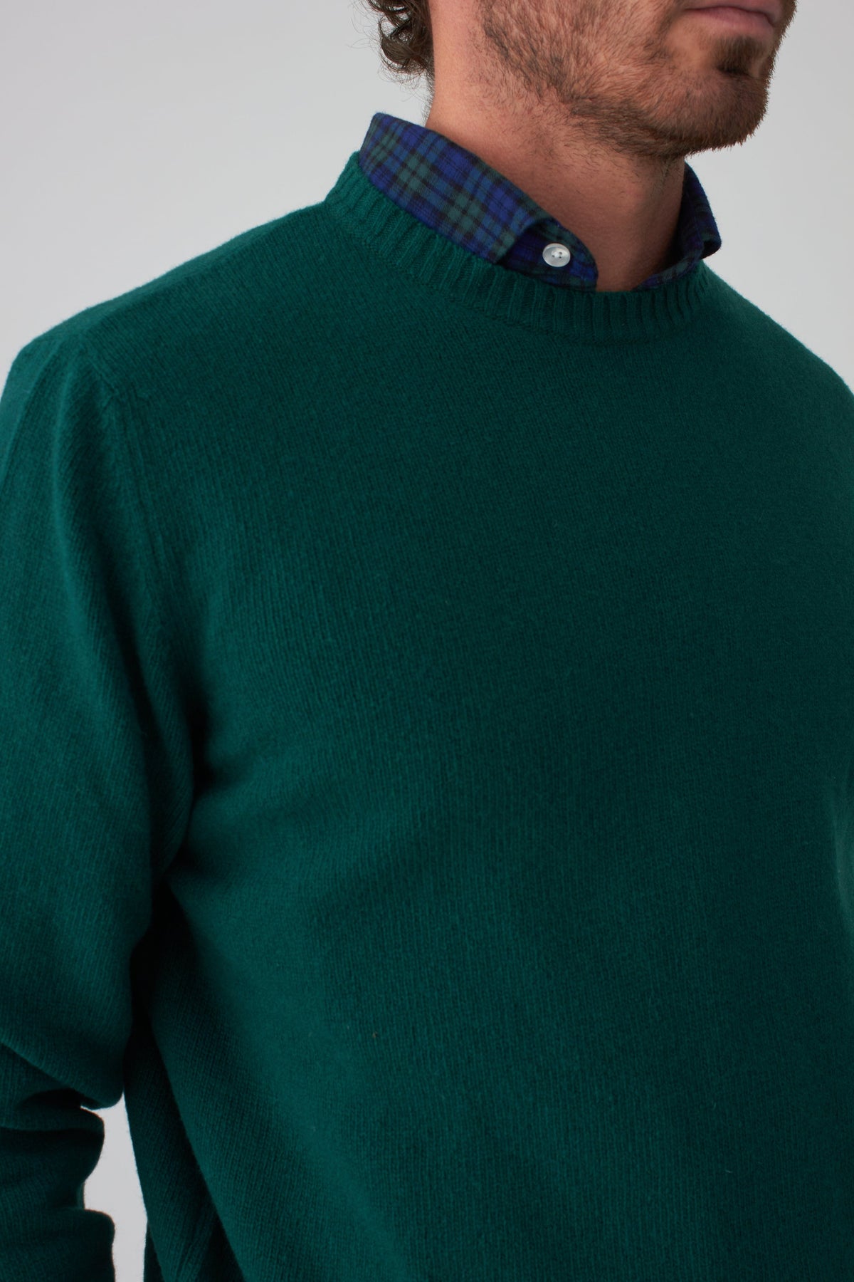 The Lambswool Scoop Verde Pino-zoom-4