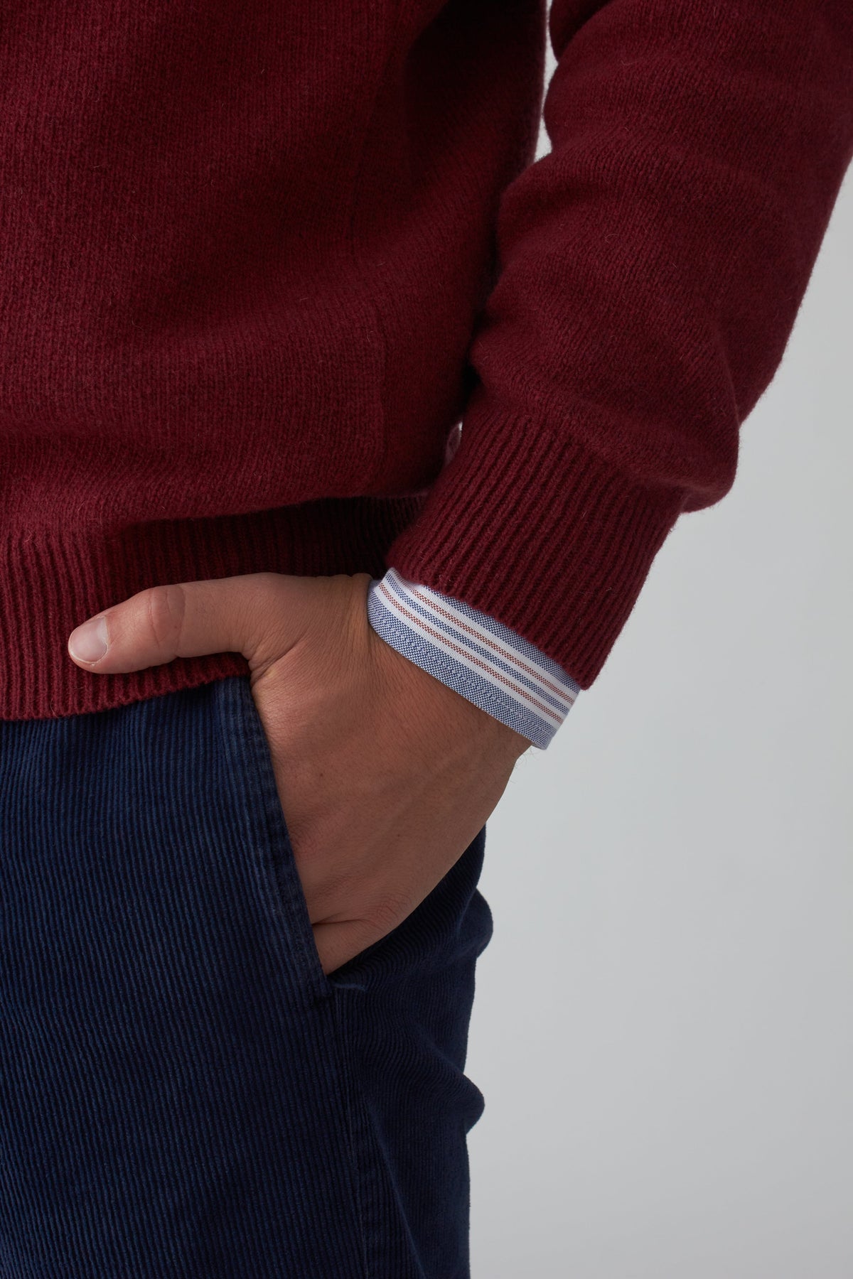 The Lambswool Botones Granate-4