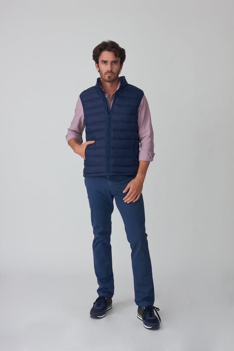 The Chaleco Acolchado Azul Marino-zoom-