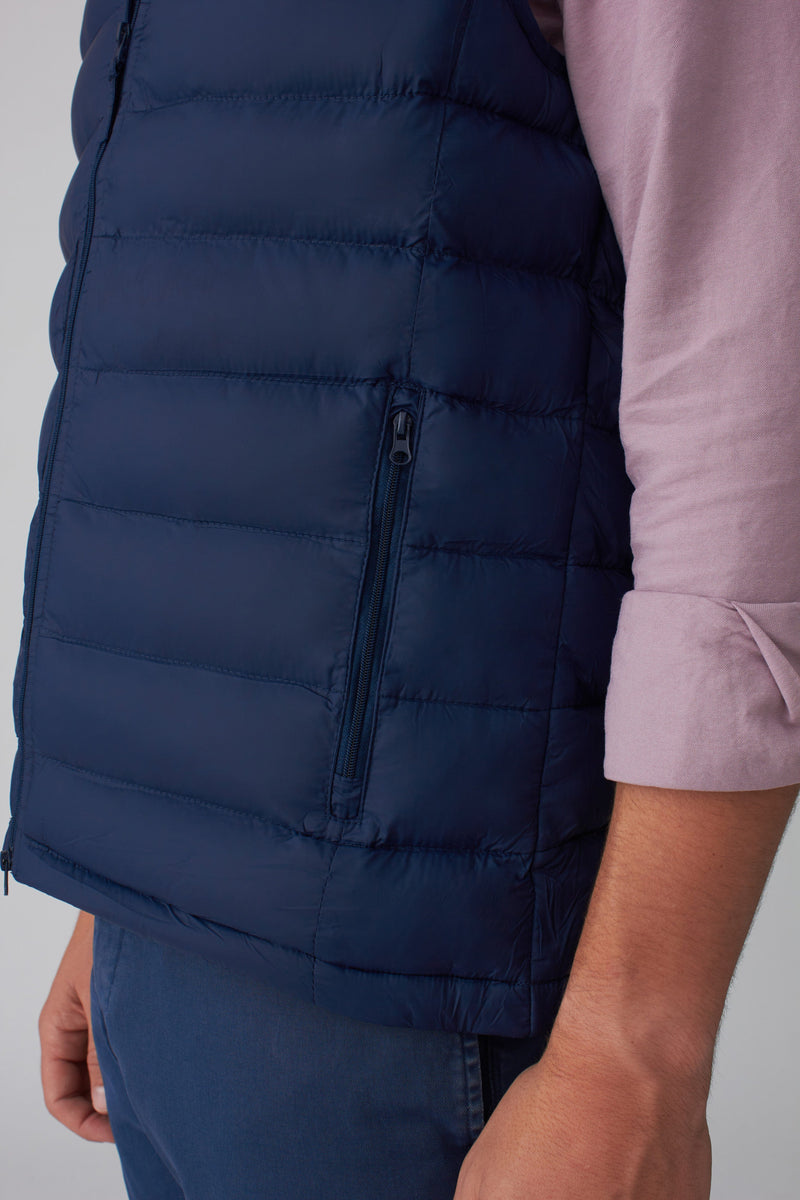 The Chaleco Acolchado Azul Marino-zoom-