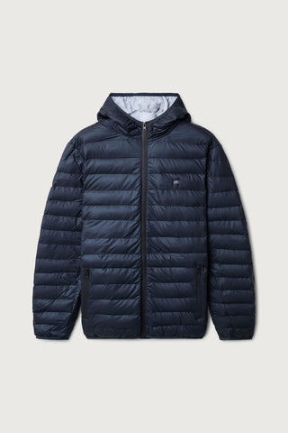 chaqueta acolchada capucha azul BRUBAKER