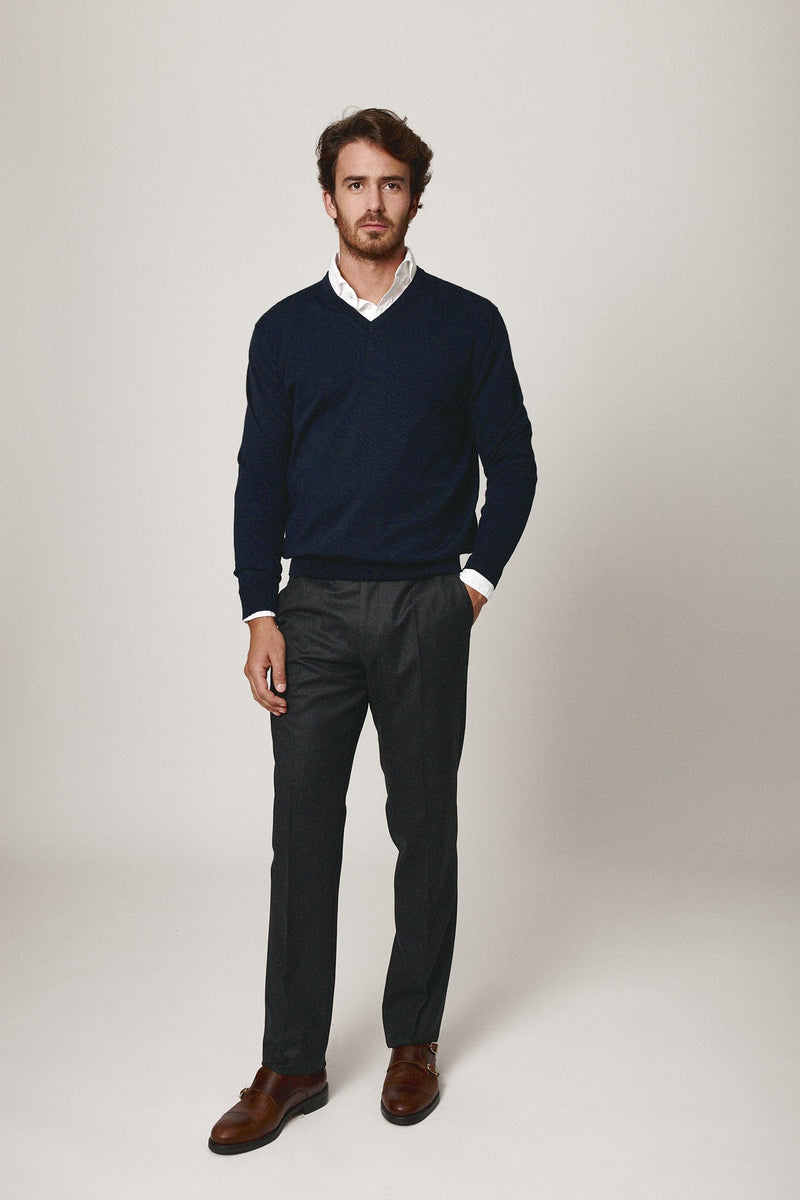 The Jersey Merino Pico Azul Marino-zoom-