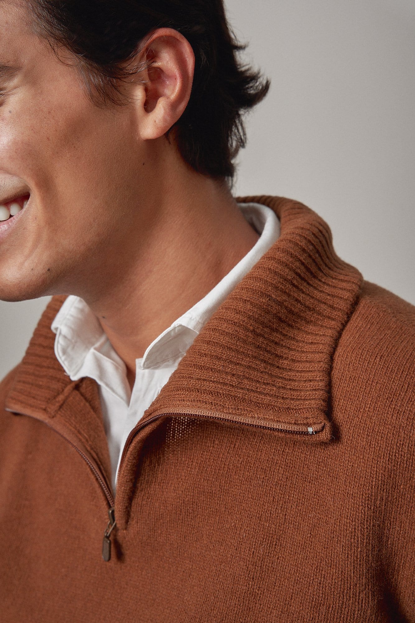 The Lambswool Halfzip Marrón Talavera
