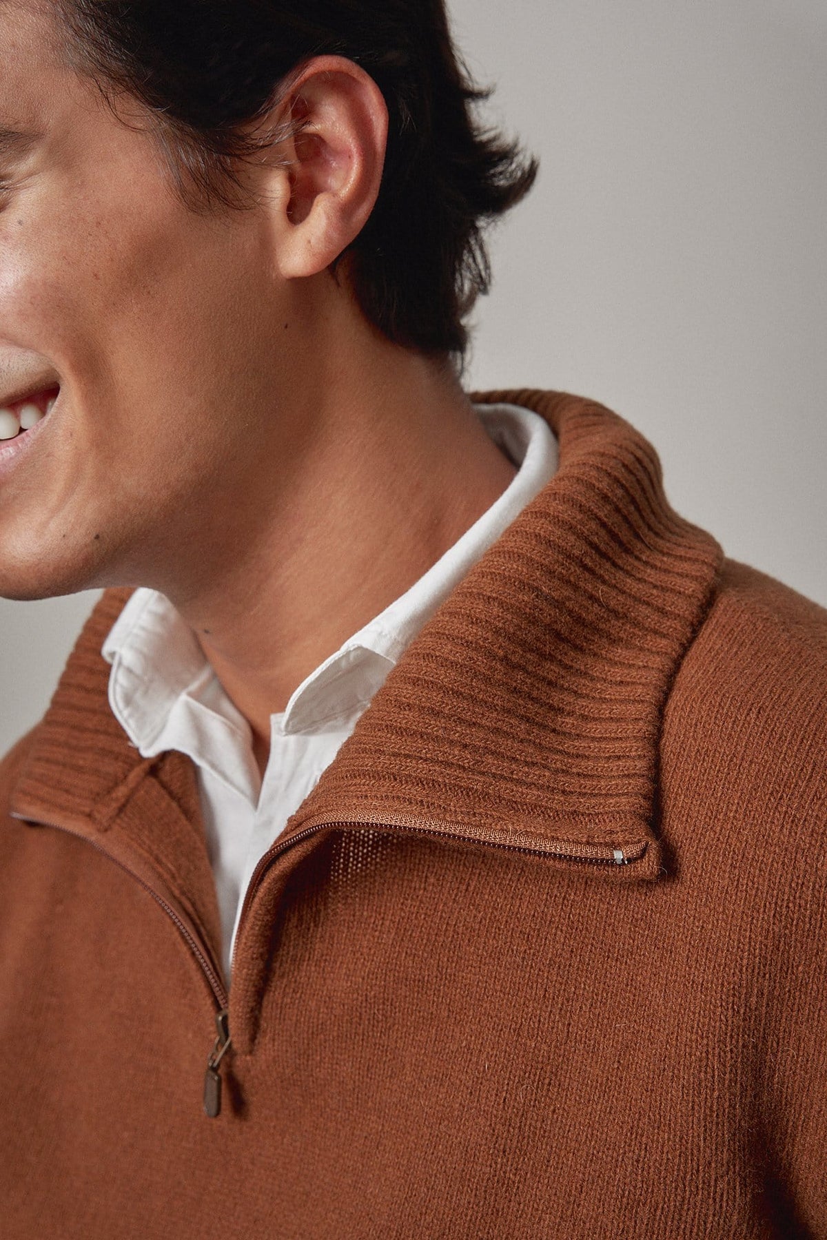 The Lambswool Halfzip Marrón Talavera-2