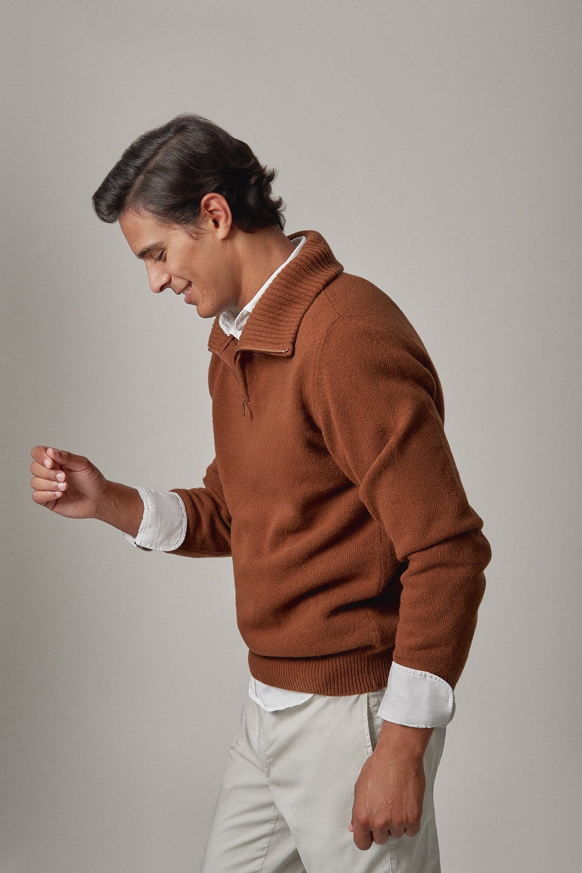 The Lambswool Halfzip Marrón Talavera-zoom-4