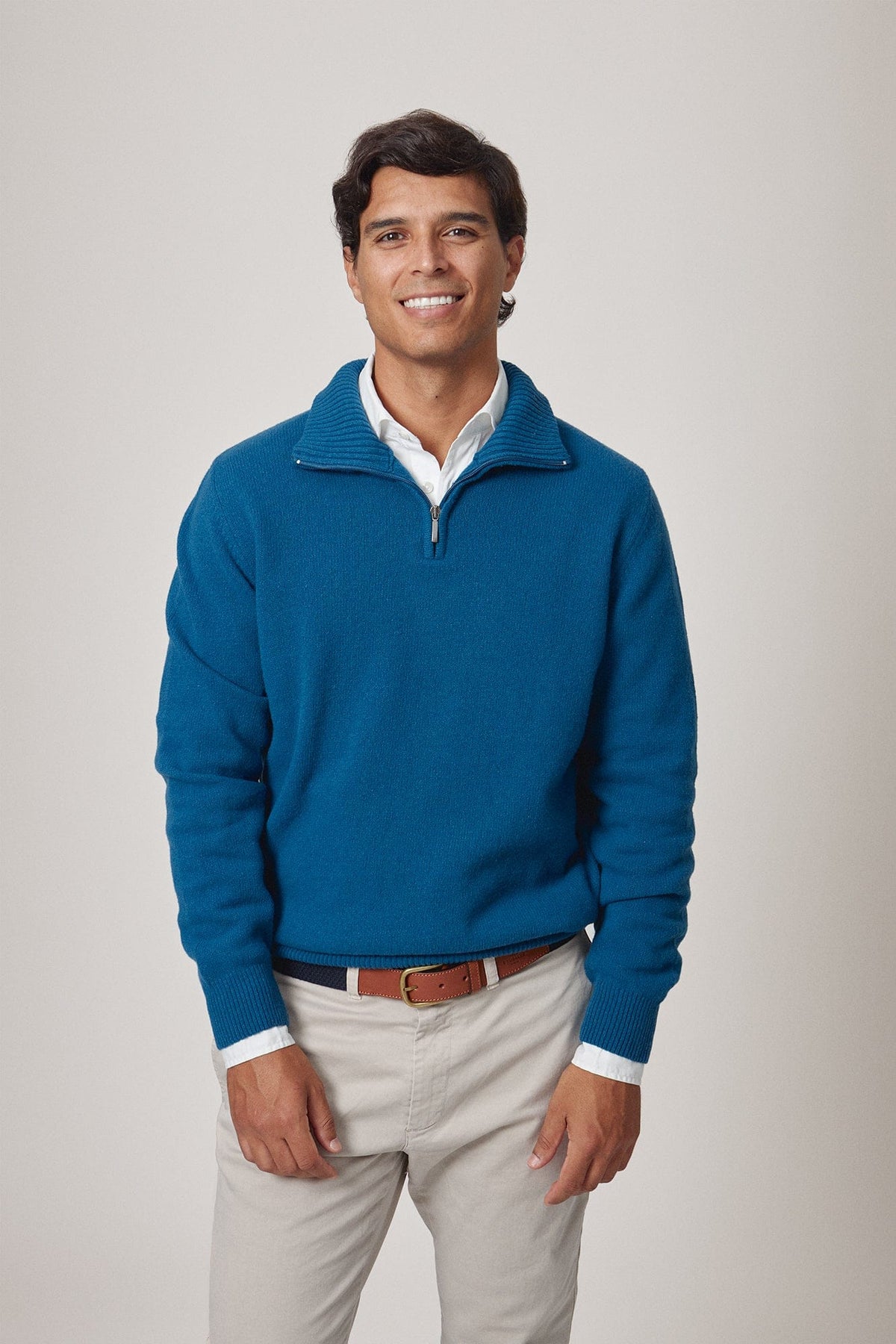 The Lambswool Halfzip Oceano-zoom-1