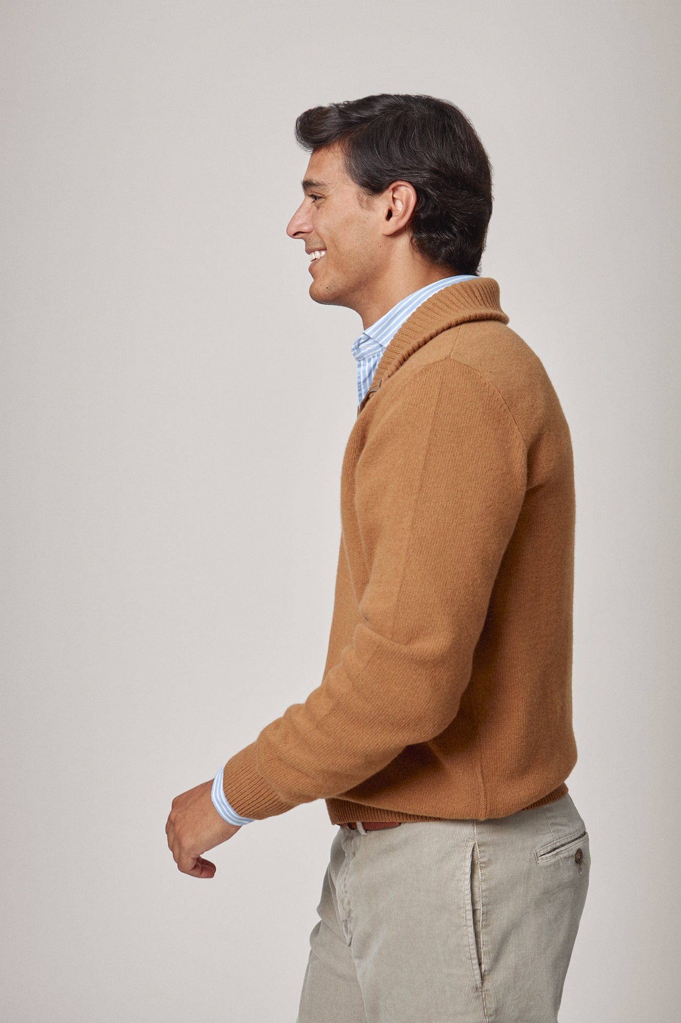 The Lambswool Halfzip Camel Tostado-2
