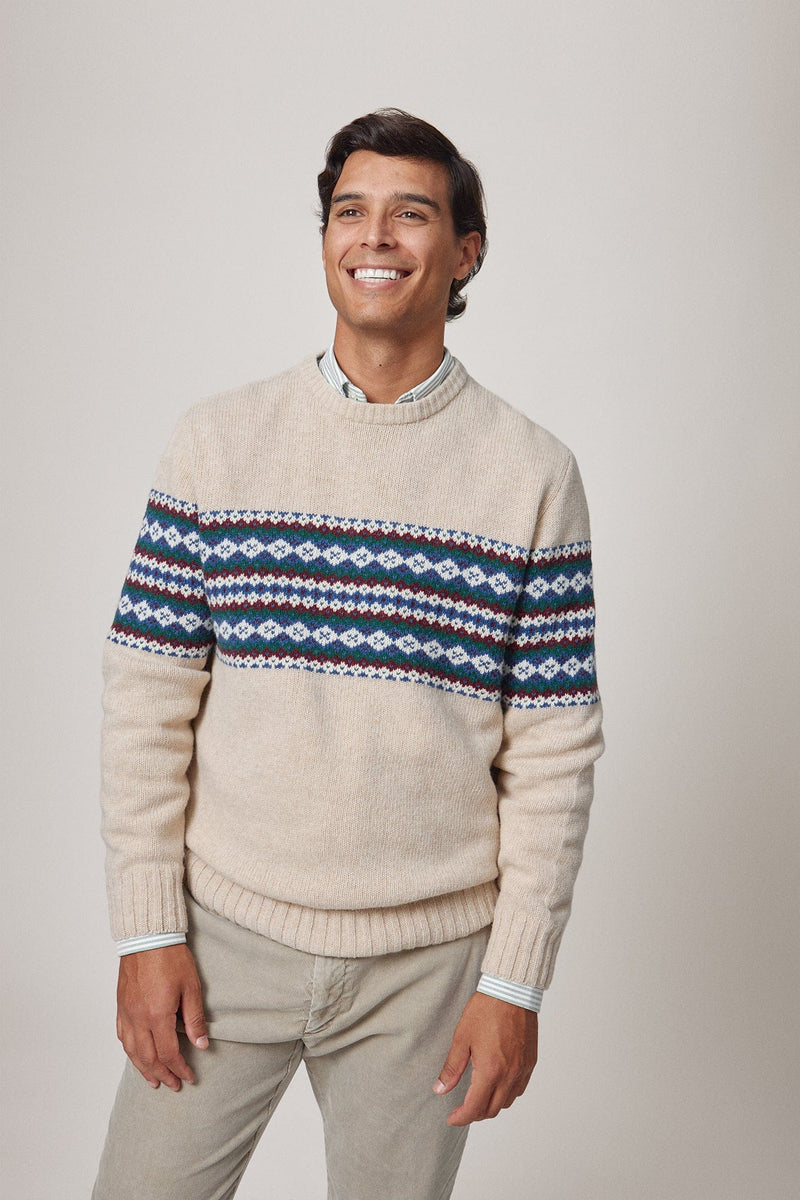 The Lambswool Jacquard Beige-zoom-