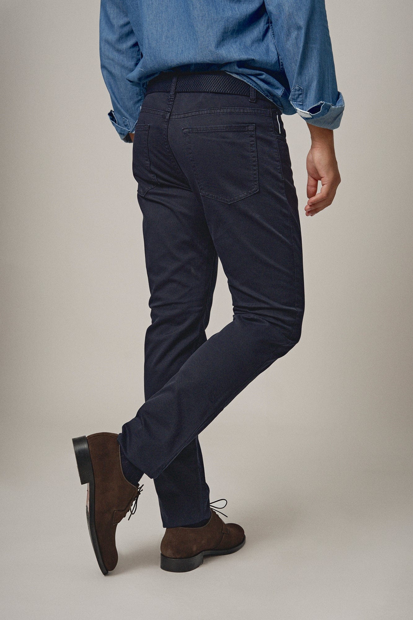 The 5 Pocket Grainy Azul Marino-zoom-3